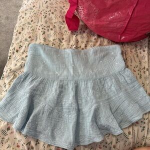 NWT American Eagle Outfitters Light Blue Peplum tube top